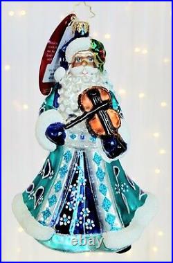 Christopher Radko NEW Fancy Fiddler Santa 1021123 Christmas Ornament Christopher Radko NEW Fancy Fiddler Santa 1021123 Christmas Ornament