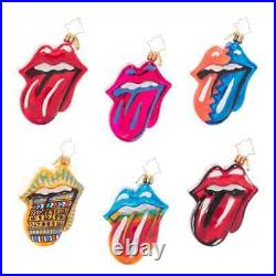 Christopher Radko NEW ROLLING STONES 60 LICKS LITTLE GEMS 6 Ornament Set Christopher Radko NEW ROLLING STONES 60 LICKS LITTLE GEMS 6 Ornament Set