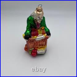 Christopher Radko Scrooge Glass Ornament 90s Dark Academia
