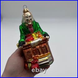 Christopher Radko Scrooge Glass Ornament 90s Dark Academia