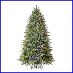Classic Fraser 7.5-ft Fir Pre-lit Artificial Christmas Tree with Multicolor LED