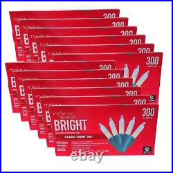 Clear Light Set 300 Lights Green Wire Indoor/Outdoor (Case of 12 3600 Lights)