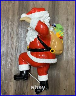 Climbing Santa Claus 24 Fiberglass Resin Decoration Indoor Outdoor