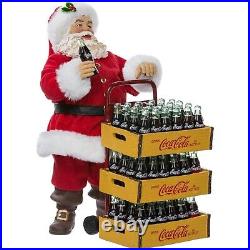Coca Cola Santa with Delivery Cart Fabriche Christmas Figurine CC5151 Coke New