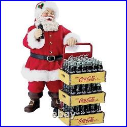 Coca Cola Santa with Delivery Cart Fabriche Christmas Figurine CC5151 Coke New