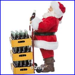 Coca Cola Santa with Delivery Cart Fabriche Christmas Figurine CC5151 Coke New