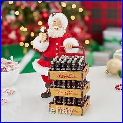 Coca Cola Santa with Delivery Cart Fabriche Christmas Figurine CC5151 Coke New