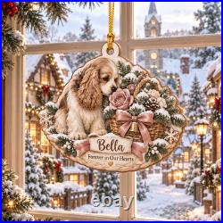 Cocker Spaniel Memorial Personalized Christmas Ornament 3.5 inch Christmas Decor