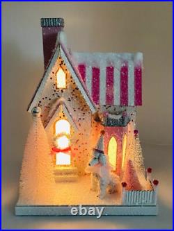 Cody Foster Christmas Light Up House, Poodle Palace, #HOU-398 Cody Foster Christmas Light Up House, Poodle Palace, #HOU-398