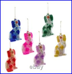 Cody Foster Set/6 Staffordshire Dog Reproductions Glass Christmas Ornaments-6''H Cody Foster Set/6 Staffordshire Dog Reproductions Glass Christmas Ornaments-6''H