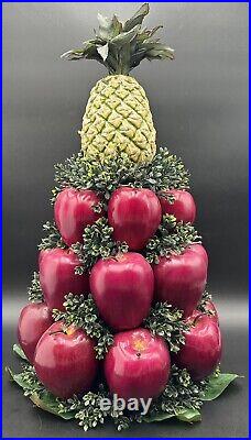 Colonial Williamsburg Faux Apple Pineapple Table Centerpiece Topiary Christmas