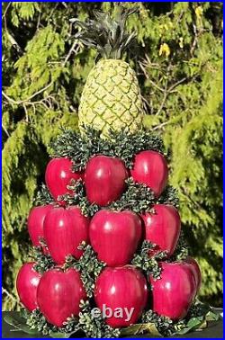 Colonial Williamsburg Faux Apple Pineapple Table Centerpiece Topiary Christmas Colonial Williamsburg Faux Apple Pineapple Table Centerpiece Topiary Christmas