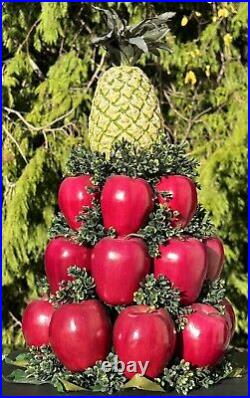 Colonial Williamsburg Faux Apple Pineapple Table Centerpiece Topiary Christmas