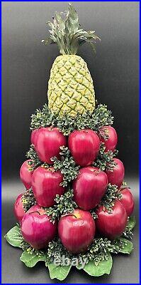 Colonial Williamsburg Faux Apple Pineapple Table Centerpiece Topiary Christmas