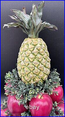 Colonial Williamsburg Faux Apple Pineapple Table Centerpiece Topiary Christmas