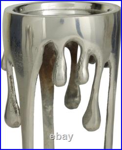 CosmoLiving by Cosmopolitan Aluminum Metal Abstract Decorative Candle Silver CosmoLiving by Cosmopolitan Aluminum Metal Abstract Decorative Candle Silver