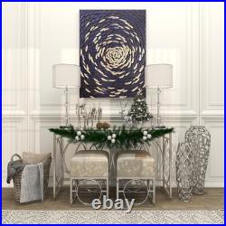 CosmoLiving by Cosmopolitan Aluminum Metal Abstract Decorative Candle Silver CosmoLiving by Cosmopolitan Aluminum Metal Abstract Decorative Candle Silver