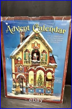 Costco 2015 Christmas Advent LARGE Wood 24 Door 3D Calendar House With Box #663167