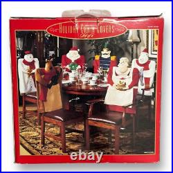 Costco Christmas Holiday Chair Covers Set Of 6 3D Aplique Vintage Rare
