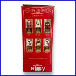 Costco Christmas Holiday Chair Covers Set Of 6 3D Aplique Vintage Rare