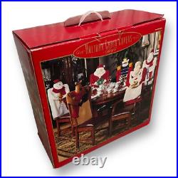Costco Christmas Holiday Chair Covers Set Of 6 3D Aplique Vintage Rare