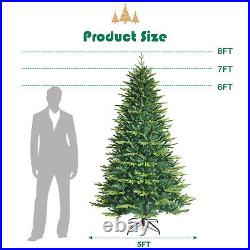 CostwayApp-Controlled Pre-lit Christmas Tree 8' with 15 Modes Multicolor Lights