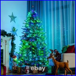 Costway 7ft App-Controlled Pre-lit Christmas Tree Multicolor Lights Branches Costway 7ft App-Controlled Pre-lit Christmas Tree Multicolor Lights Branches