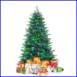 Costway 7ft App-Controlled Pre-lit Christmas Tree Multicolor Lights Branches Costway 7ft App-Controlled Pre-lit Christmas Tree Multicolor Lights Branches