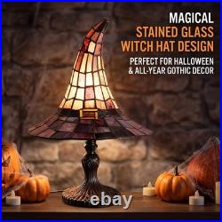 Cracker Barrel 2026 Stained Glass Witch Hat Lamp Viral Halloween Tiffany Style