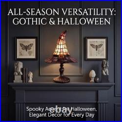 Cracker Barrel 2026 Stained Glass Witch Hat Lamp Viral Halloween Tiffany Style