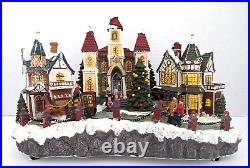 Cracker Barrel Color Changing Fiber Optic Christmas Village. VIDEO