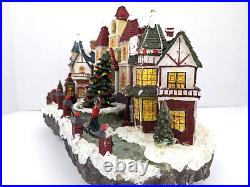 Cracker Barrel Color Changing Fiber Optic Christmas Village. VIDEO