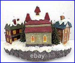 Cracker Barrel Color Changing Fiber Optic Christmas Village. VIDEO