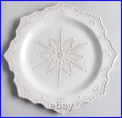 Cracker Barrel Elegance Snowflake PLATES SET OF 4 NEW IN BOX Vintage