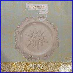 Cracker Barrel Elegance Snowflake PLATES SET OF 4 NEW IN BOX Vintage
