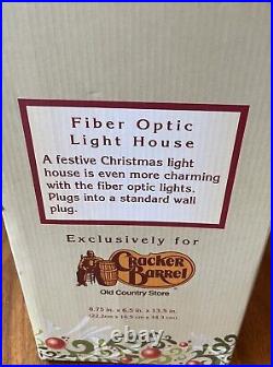 Cracker Barrel Fiber Optic Light House A Christmas To Remember 13 1/2 Brand New