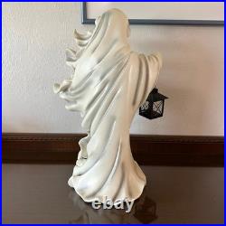 Cracker Barrel Ghost Holding Lantern Figurine Halloween Decor White 18'