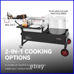 Creole Feast CFT2018-N1 90 Qt Crawfish Boiler and Cooker Combo, 2-Burner Sing