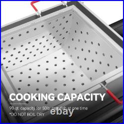 Creole Feast CFT2018-N1 90 Qt Crawfish Boiler and Cooker Combo, 2-Burner Sing