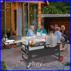 Creole Feast CFT2018-N1 90 Qt Crawfish Boiler and Cooker Combo, 2-Burner Sing