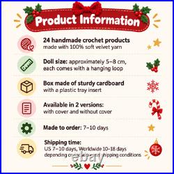 Crochet Advent Calendar 2026 Amigurumi Mini Dolls Xmas Countdown Gift