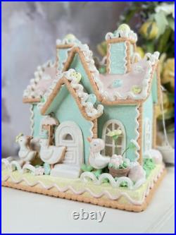Cupcakes And Cashmere 10 Easter Gingerberry Led House With Duck Family