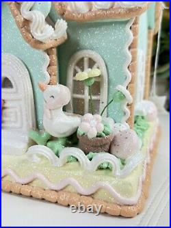 Cupcakes And Cashmere 10 Easter Gingerberry Led House With Duck Family