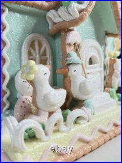 Cupcakes And Cashmere 10 Easter Gingerberry Led House With Duck Family