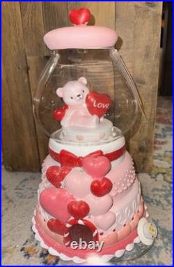 Cupcakes And Cashmere LED Valentine's Glass Gum Ball Candy Teddy Bear'machine