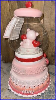 Cupcakes And Cashmere LED Valentine's Glass Gum Ball Candy Teddy Bear'machine