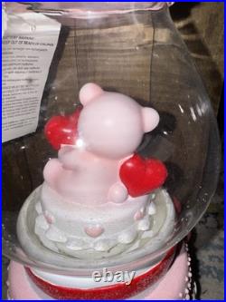 Cupcakes And Cashmere LED Valentine's Glass Gum Ball Candy Teddy Bear'machine