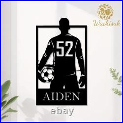 Custom Soccer Player Metal Sign Name & Number Indoor Outdoor Wall Art Gift