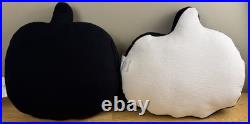 Cynthia Rowley Halloween Pumpkin Pillows Set of 2 Black White Witch NWT 16 Fall