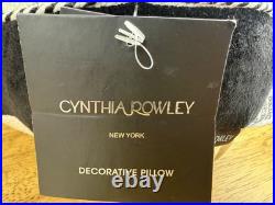 Cynthia Rowley Halloween Pumpkin Pillows Set of 2 Black White Witch NWT 16 Fall